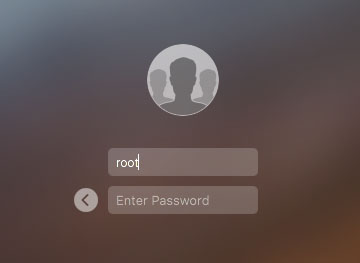 MacOs High Seirra Login root